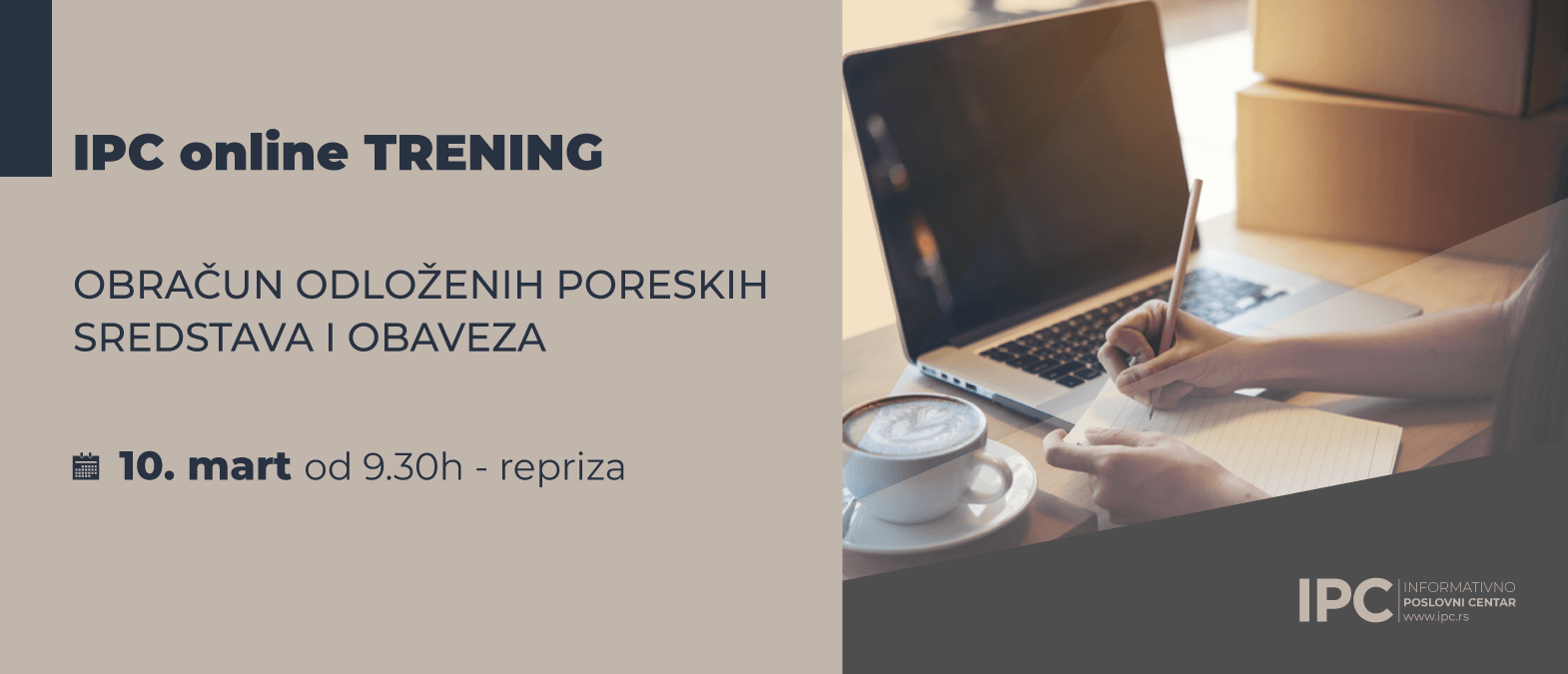 IPC online TRENING - OBRAČUN ODLOŽENIH PORESKIH SREDSTAVA I OBAVEZA