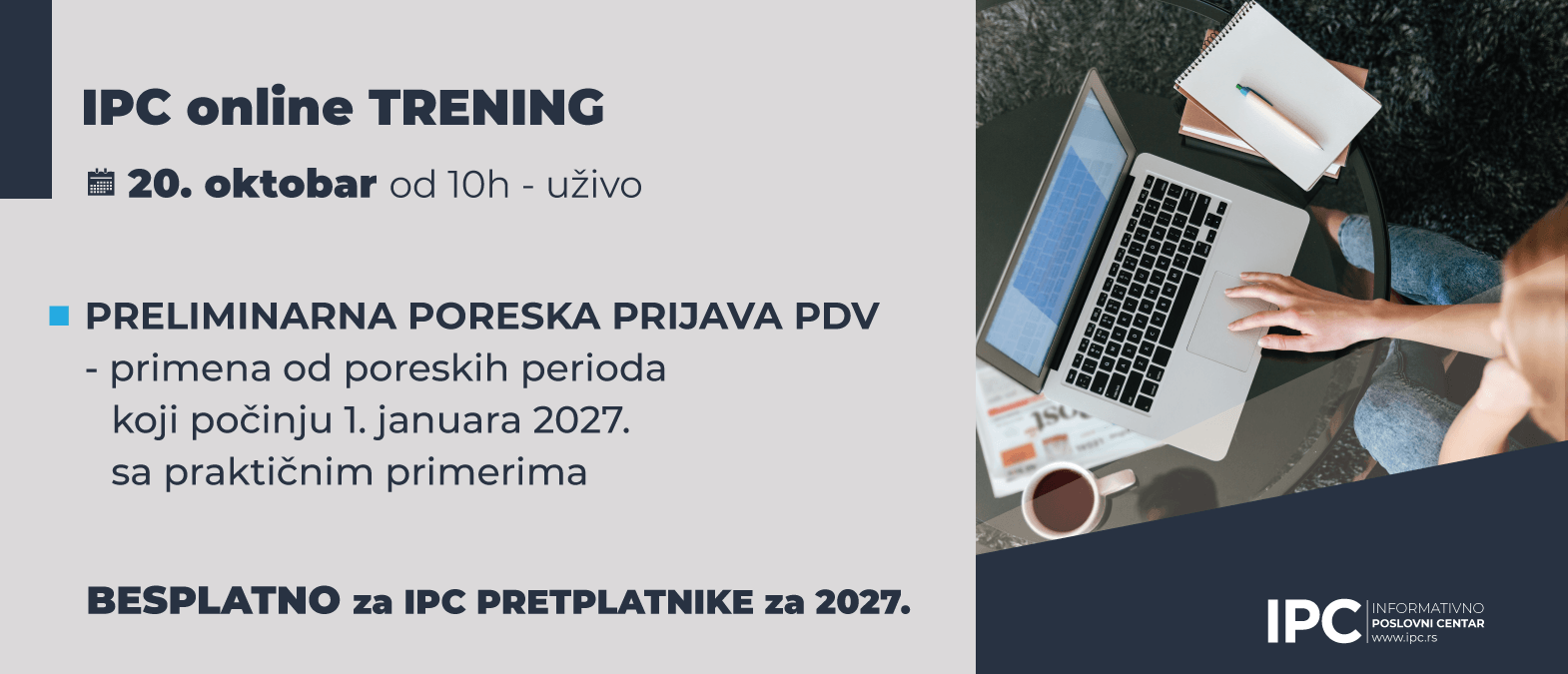 IPC Trening - PRELIMINARNA PORESKA PRIJAVA PDV