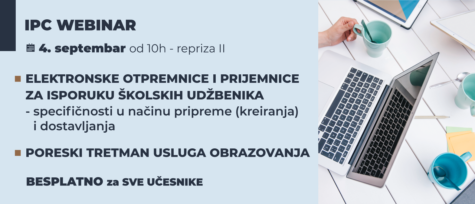 IPC Webinar - Elektronske otpremnice - ustanove obrazovanja