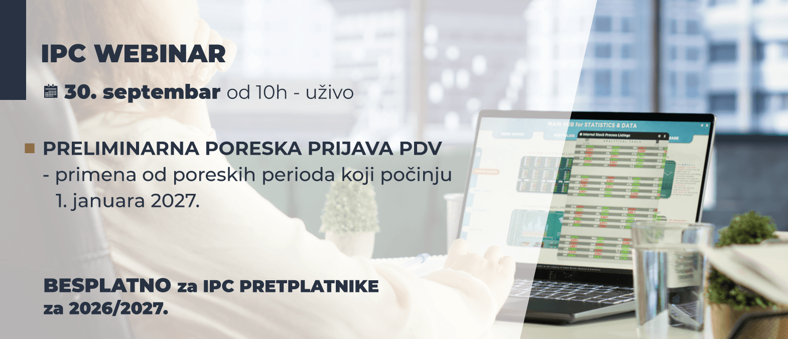 IPC Webinar - PRELIMINARNA PORESKA PRIJAVA PDV