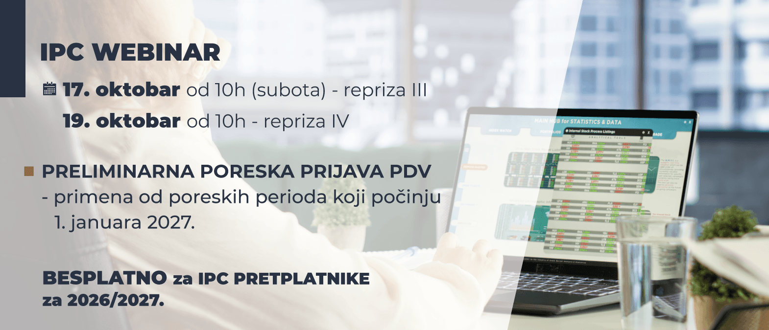 IPC Webinar - PRELIMINARNA PORESKA PRIJAVA PDV