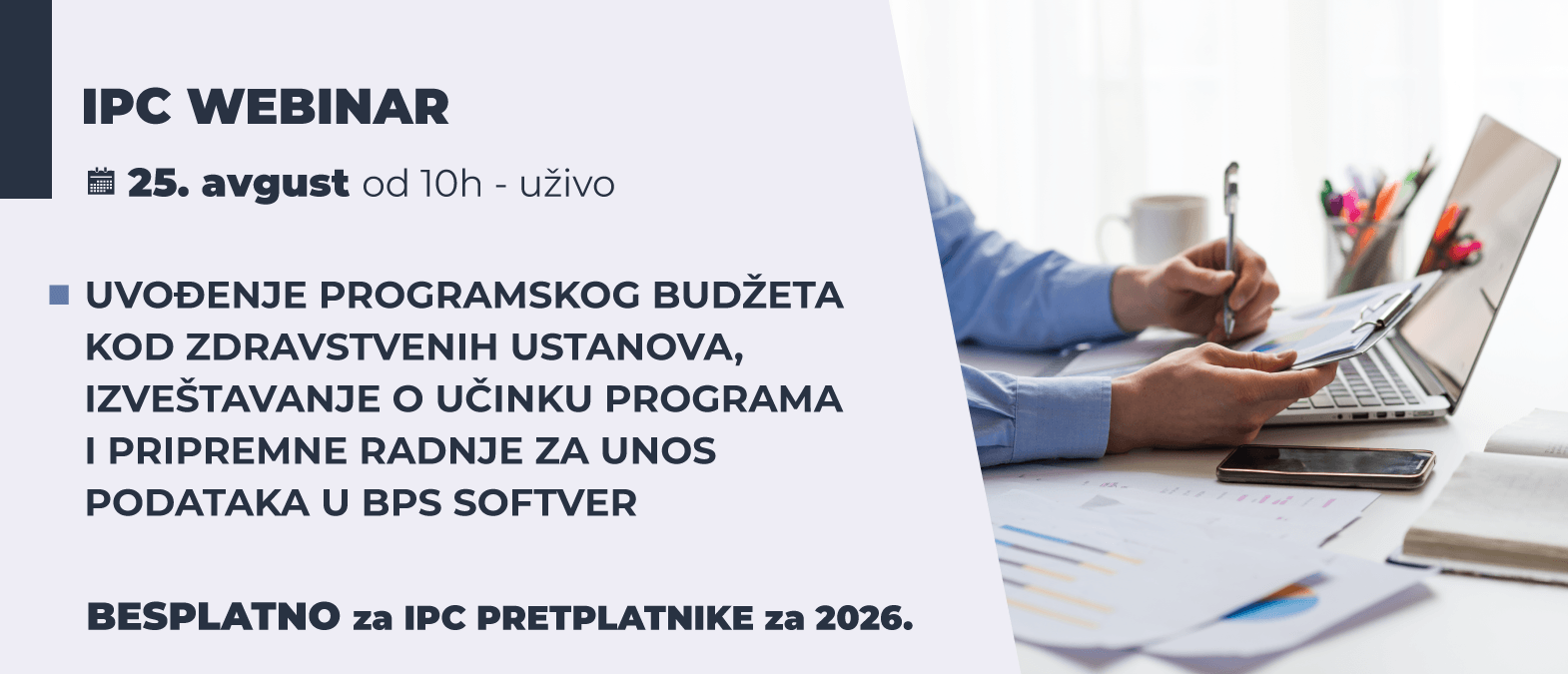 IPC Webinar - Uvođenje programskog budžeta - zdravstvo